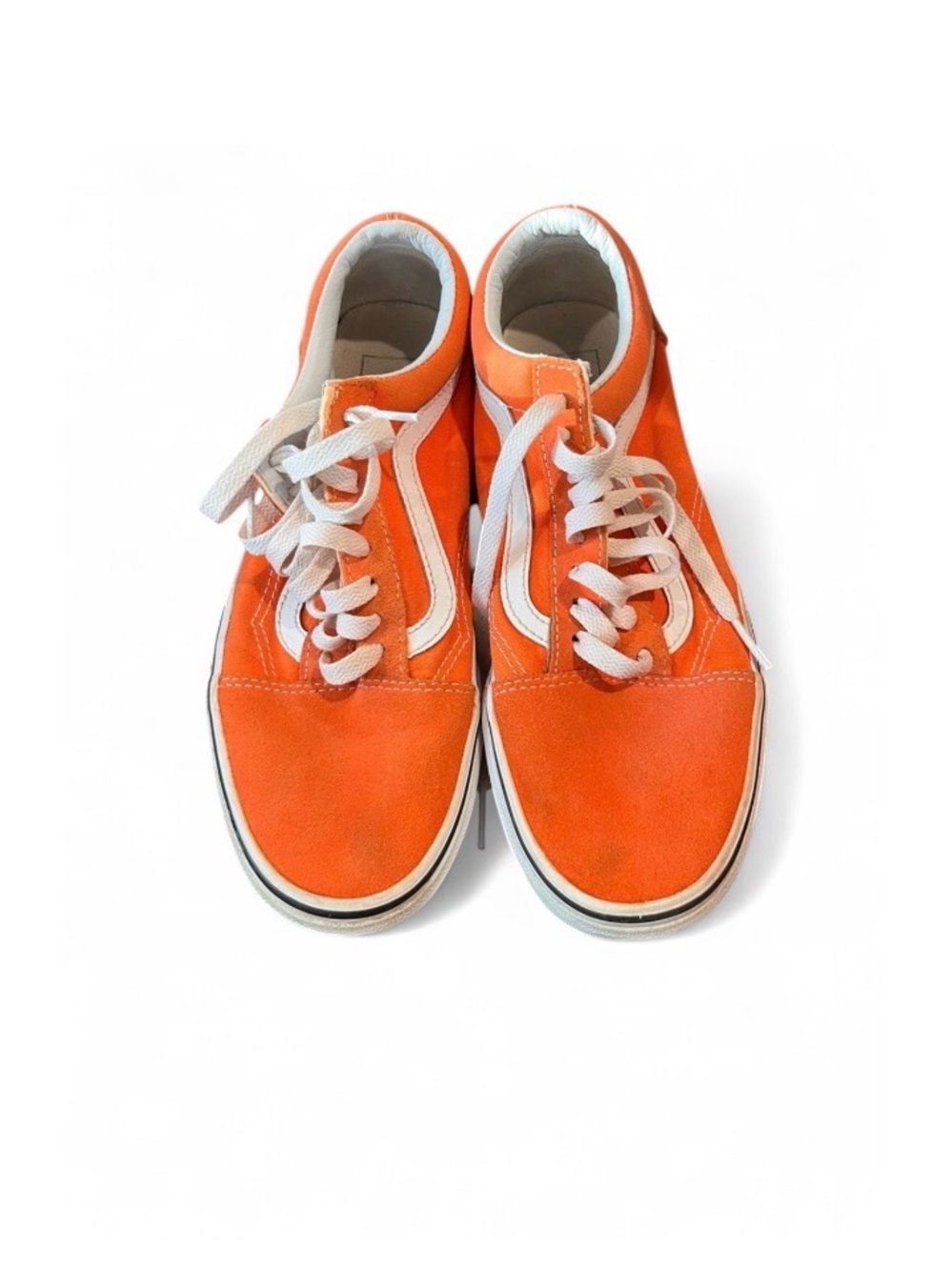 Vans Orange and White Low-Top Sneakers